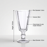 Nouveau Verre à Vin en Cristal Style Européen, Gobelet Français, Verre à Champagne Côtelé pour Fêtes, Verres à Vodka et Liqueurs