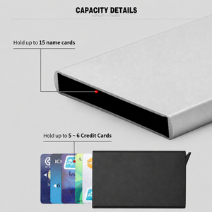 OEM 6 Color Slim RFID Anti-Theft Metal Credit Card <b>Wallet</b> Pop Up Automatic Card <b>Holder</b> for Men Minimalist Everyday Carry - Product Image 4