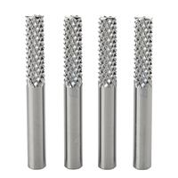 Fresa de carburo sólido sin recubrimiento HRC55, cuchilla de fresado de 3.175 mm, broca de router CNC para fresado de PCB, fibra de carbono y fibra de vidrio