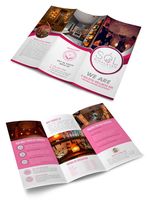 Impression offset de brochures, dépliants et livrets personnalisés en format A3, A4, A5, A6 avec laminage mat tri-plié