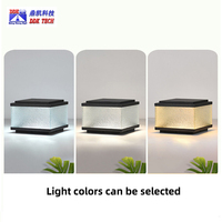 Lampu Taman LED tiang persegi aluminium luar ruangan pilar E27 peringkat IP65 untuk bodi kaca halaman dek rumput 80 kolom persegi