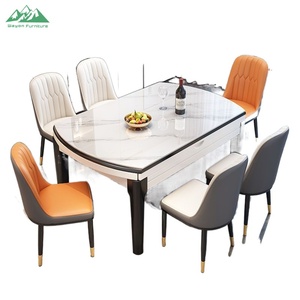Juego de Comedor <span class=keywords><strong>Extensible</strong></span> Moderno Wayon, <span class=keywords><strong>Mesa</strong></span> <span class=keywords><strong>y</strong></span> Sillas Flexibles para el Hogar, Muebles para Villa - Product Image 4