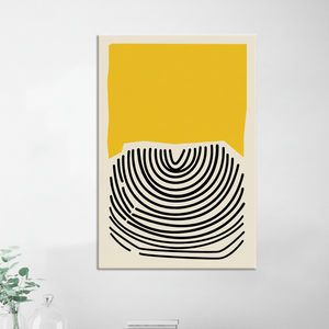 Modern Abstract Yellow Black Geometric Canvas Print - Sleek Wall Decor,<b>WRAPPED</b> CANVAS - Product Image 2