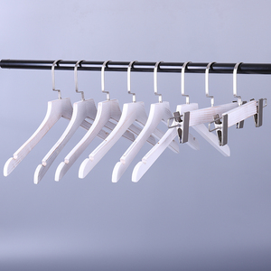 Luxury Pearl Nickel <strong>Hook</strong> Wash <strong>White</strong> Wooden <strong>Coat</strong> Hanger for Clothes - Product Image 4