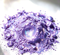 Pigment en paillettes d'aluminium violet holographique métallisé arc-en-ciel antique pour revêtement décoratif de flasques sous vide et thermos en acier inoxydable