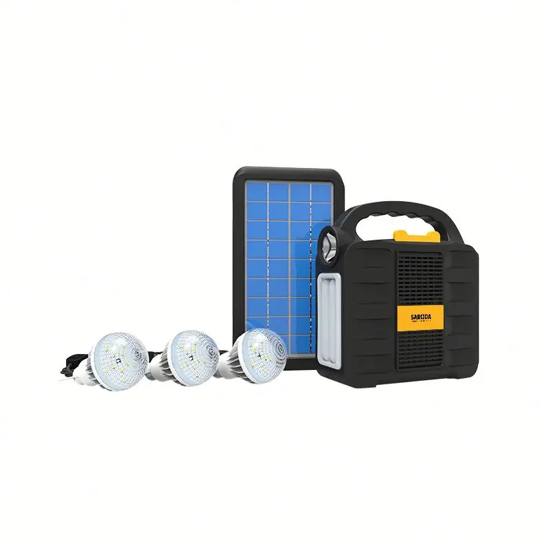 Tragbares System wiederaufladbarer LED-Solarstrom Off-Grid Camping Indoor-Beleuchtung Off-Grid für Zuhause Generator Ladekit Solarpanel