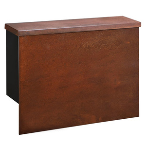 Buzón de Correo Metálico JH-Mech, Buzón de Pared con Cerradura, Diseño Rústico Moderno Vintage, Buzones de Acero Corten para Exteriores - Product Image 1