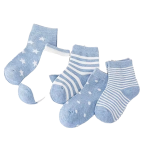 Chaussettes pour bébé 100% coton, décontractées, printemps, absorbantes, antibactériennes, respirantes, épaisseur standard, tricotées, personnalisées - Product Image 1