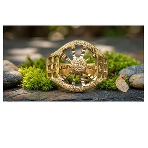 DIVYORO Luxury Gold Plated <b>Men</b> <b>Ring</b> Fashion Jewelry Copper and Brass Classic Finger <b>Ring</b> Suitable for Daily and Party Wear - Product Image 1
