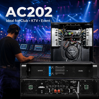 Amplificateur de puissance professionnel 2 canaux 200W classe H, montage en rack, amplificateur audio DJ pour enceintes PA, caissons de basses et sonorisation de scène.