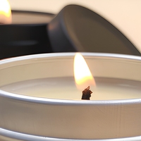 Bougie parfumée cylindrique en cire de soja, aromathérapie, faite à la main, emballage en boîte métallique, 43g, vente en gros, usage domestique