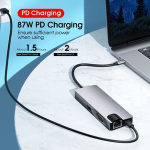 <span class=keywords><strong>Adaptateur</strong></span> Hub <span class=keywords><strong>USB</strong></span> C 8 en 1 avec 1000Mbps Gigabit Ethernet 4K <span class=keywords><strong>HDMI</strong></span> <span class=keywords><strong>USB</strong></span> Type C Hub 3.0 pour <span class=keywords><strong>MacBook</strong></span> Pro <span class=keywords><strong>Air</strong></span> - Product Image 6