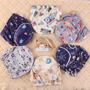 Bé bông đào tạo quần lót phim hoạt hình in vải không thấm nước tã tái sử dụng toolder tã lót - Product Image 1