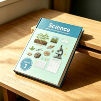 Libro de texto de ciencias de tapa dura personalizado para primaria, materiales de aprendizaje de ciencias para niños, impresión especial para escuelas, arte elegante
