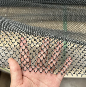 Cloisons décoratives flexibles en maille de chaîne d'aluminium, tissage uni, taille personnalisable, découpe et pliage - Product Image 2
