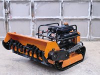 Tondeuse RC Crawler télécommandée pour pentes, débroussailleuse à chenilles en caoutchouc, moteur diesel bicylindre 23 CV, broyeur d'herbe agricole