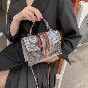 Wholesale Graffiti Design Women's Bag 2021 New Single Pu Shoulder Bag All-match Chain 2 in 1 Crossbody Small Bag