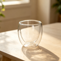 Tasses à bière et à café en verre à double paroi résistantes à la chaleur, faites à la main, pour boissons saines, mugs à thé, vaisselle transparente