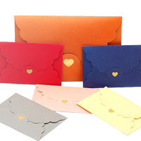 Enveloppe en papier nacré en forme de cœur, en feuille d'or, lettres d'amoureux, cartes d'invitation d'affaires, cadeau, emballage de bijoux, enveloppe en papier