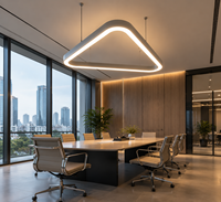 Luminaire linéaire LED triangulaire personnalisé pour bureau, profil en aluminium, lampe suspendue au plafond, OEM ODM, luminaire modulaire, garantie 5 ans