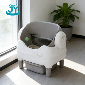 Toilette pour animaux de compagnie haut de gamme, autonettoyante, entièrement automatique, à entrée par le haut, anti-éclaboussures, désodorisante, avec contrôle intelligent par application, bac à litière pour chat - Product Image 1