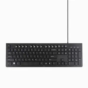 VCOM standard USB wired computer keyboards black laptop keyboard for PC computers