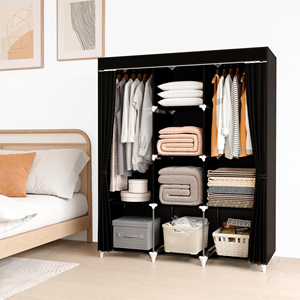 Hot Sale Non Woven Fabric Wardrobe Foldable Assembling Wardrobe Closet Large Capacity Hanging Wardrobe - Product Image 2