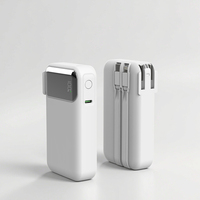 Ventes chaudes Banque d'alimentation avec prise secteur Charge rapide 10000mAh Intégrant deux câbles Prise en charge pour IPhnoe et téléphone Android