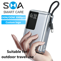 Batería Externa Personalizada con Logotipo, 20000mAh, Carga Rápida PD 65W, para iPhone, Juegos, Laptop, con Pantalla LED