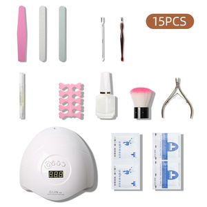 Kit de Inicio de Uñas de Acero Cuadrado de 15 Piezas con Lámpara UV LED, Taladro Eléctrico Portátil para Uñas, Herramientas de <span class=keywords><strong>Manicura</strong></span> para Gel y Esmalte, Nuevo Diseño para Pulido - Product Image 1
