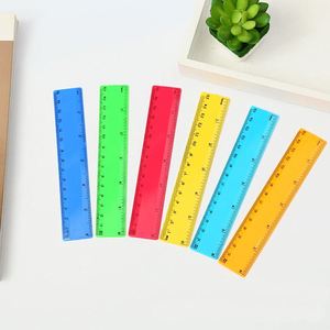 Regla Recta de Plástico Transparente con Plantilla de Letras de Colores para Estudiantes, Venta al Por Mayor - Product Image 6