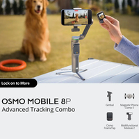 Osmo Mobile 8P Advanced Tracking Combo Stabilizer Ponsel, Gimbal Pelacak AI Cerdas untuk Vlog, Perjalanan, dan Pemotretan