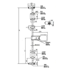 Serrure de camion en acier inoxydable 22 mm, polie, pour porte de conteneur, type barre à came - Product Image 4
