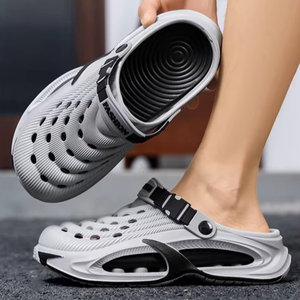 Chaussons pour hommes, style sportif, légers, antidérapants, en EVA solide, pour l'été, avec bout antidérapant, chaussons de couple, semelle épaisse, pour usage extérieur - Product Image 4