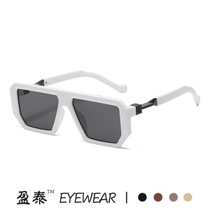 Eyewear <b>Square</b> <b>Sunglasses</b> UV400 Plastic Metal Frame Unisex Street Style - Product Image 3