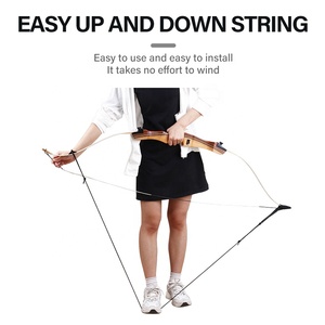 Arc de tir à l'arc Stringer arc de chasse traditionnel recourbé à emporter Longbow Nylon professionnel corde d'arc accessoires d'amincissement - Product Image 3