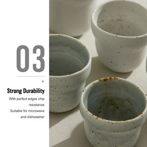 Chất Lượng Cao Bắc Âu 160/210/320Ml Sáng Tạo Màu Xanh Trắng Độc Đáo Gốm Sứ Chén Trà Và Cốc Cà Phê Mà Không Cần Xử Lý Cho Quán Cà Phê - Product Image 5