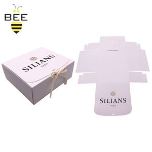 High Quality Simple <b>Box</b> Gold Foil Embossing Stamping New Design Paper Folder Packaging for Shower Cap Silk Lamination Glossy - Product Image 5