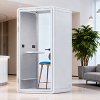 Cabine insonorisée modulaire en aluminium pour bureau, diffusion en direct, karaoké, enregistrement, bibliothèque, examens, personnalisable