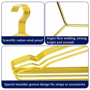 Factory Wholesale 304 Stainless Steel Flat Hanger Solid Household Clothes Clothes Iron Rack Drying Rack Bold Thickening Widenin - Product Image 5