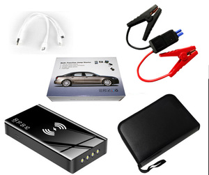 เครื่องชาร์จไร้สายในรถยนต์ แบตเตอรี่ฉุกเฉิน 10000mAh พีค 600A เครื่องจั๊มพ์สตาร์ทแบบพกพา 12V แบตเตอรี่สำรองสำหรับรถยนต์ - Product Image 5