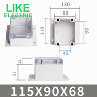 Boîte étanche transparente de type F 158x90x60 avec surveillance des oreilles, boîte de jonction étanche, boîte d'alimentation en plastique ABS, LiKE électrique