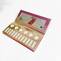 Boîtes à cils magnétiques personnalisées scintillantes, faites à la main, avec gaufrage, palettes de fards à paupières, cosmétiques, carton rigide, cadeaux de mariage
