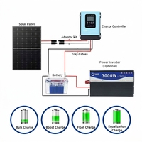 Contrôleur de charge solaire MPPT 30A 60A 120A 12-96V Auto 230V pour panneaux solaires, régulateurs intelligents pour batteries plomb-acide et LifePo4, contrôleur d'éclairage