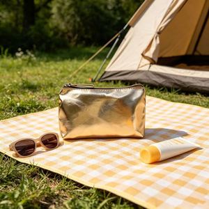 Multifunctional Waterproof Cosmetic Bag Portable Travel Toiletry Organizer for Skincare <b>Bottles</b> Makeup <b>Brushes</b> Zipper Pouch - Product Image 4