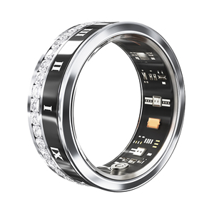 Thanh Lịch Thông Minh Nhẫn V2 với kim cương, 5ATM không thấm nước sức khỏe Nữ Ngủ HRV Heart Rate máu Oxy thử nghiệm - Product Image 1