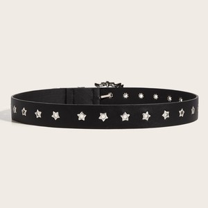 Nueva estrella remache cinturón estilo gótico doble Pin hebilla hombre mujer <span class=keywords><strong>moda</strong></span> Casual Punk estilo Pu cuero cintura <span class=keywords><strong>para</strong></span> Jeans jóvenes - Product Image 3