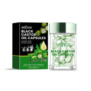 Cápsulas nutritivas de aceite de ricino negro natural para el crecimiento del cabello <span class=keywords><strong>EELHOE</strong></span> 30 piezas - Product Image 3