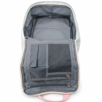 Sac à dos scolaire léger de couleur pastel avec logo personnalisé, compartiment pour ordinateur portable, sac à dos de voyage grande capacité pour étudiants et filles