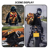 Tas ransel motor LED cerdas, tas punggung helm pengendara dengan layar dapat diprogram dan Digital mata